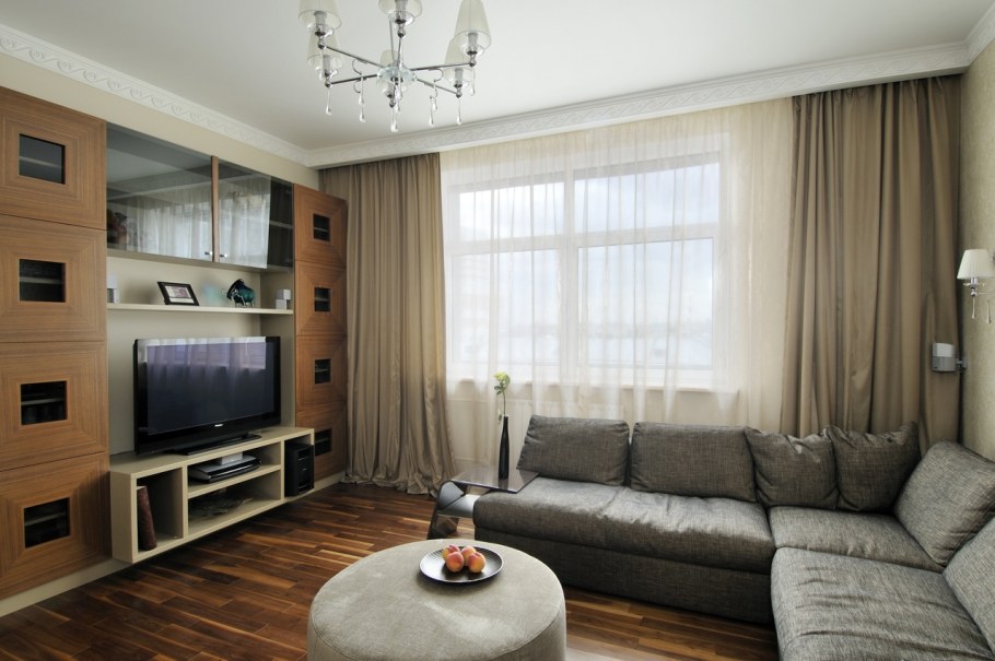 Интерьер гостиной п44т двухкомнатная