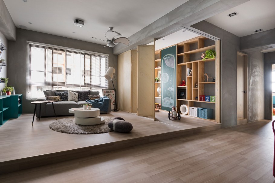 Гостиная с подиумом