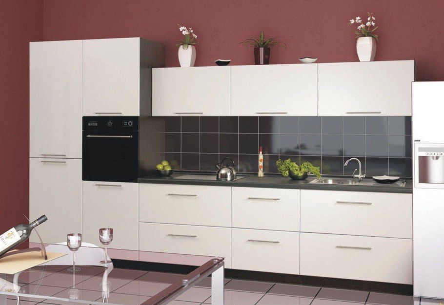 Кухня Модерн белая глянец