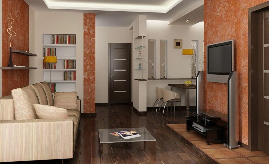 Проходная гостиная в хрущевке