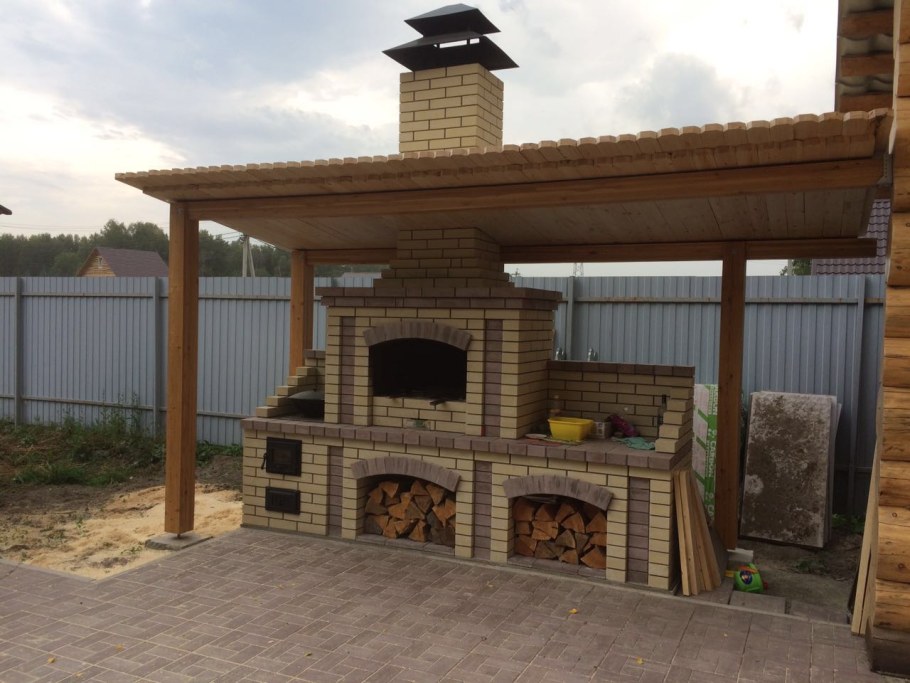 Проект патио с мангалом