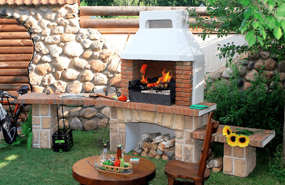 Комплекс барбекю мангал казан коптильная