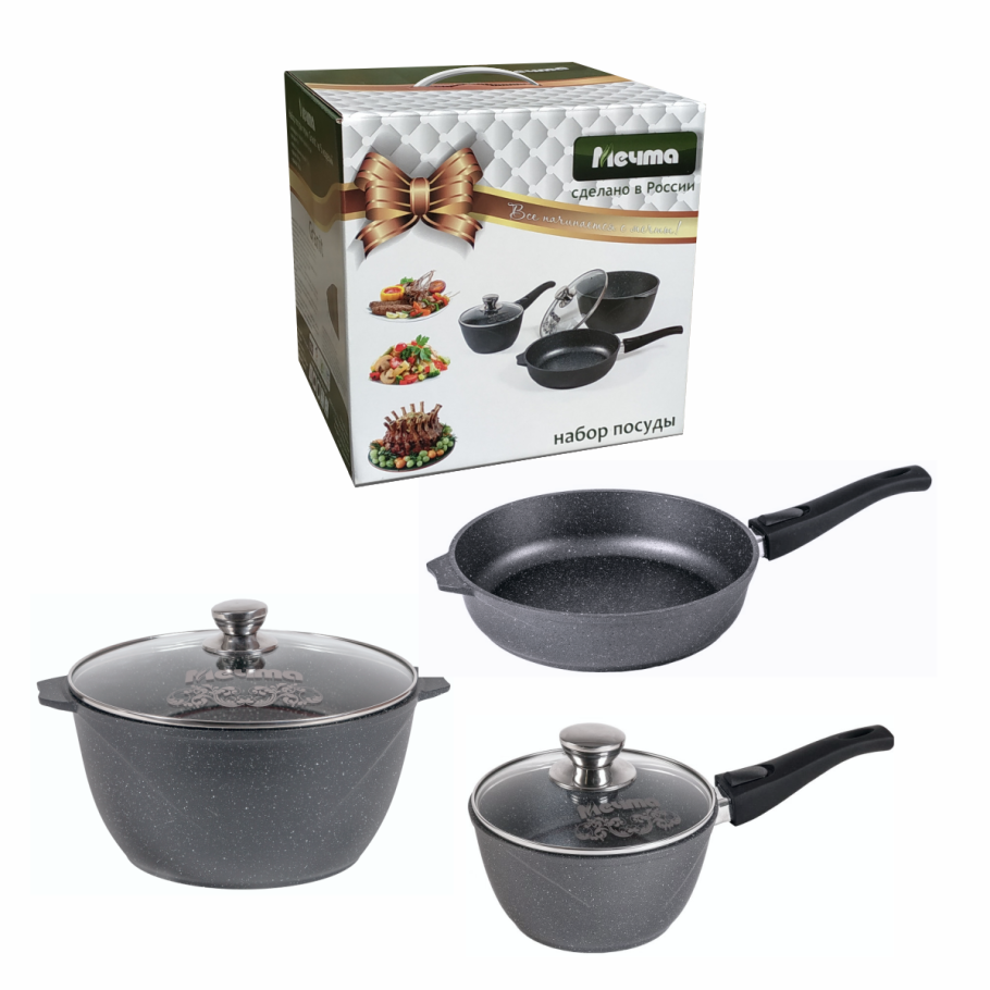 Кастрюля Dariis гранит 2 л