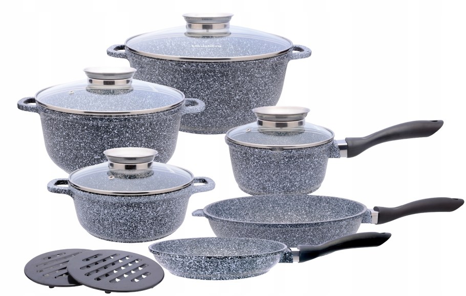 Набор ОМС кастрюль 3шт гранит code3047