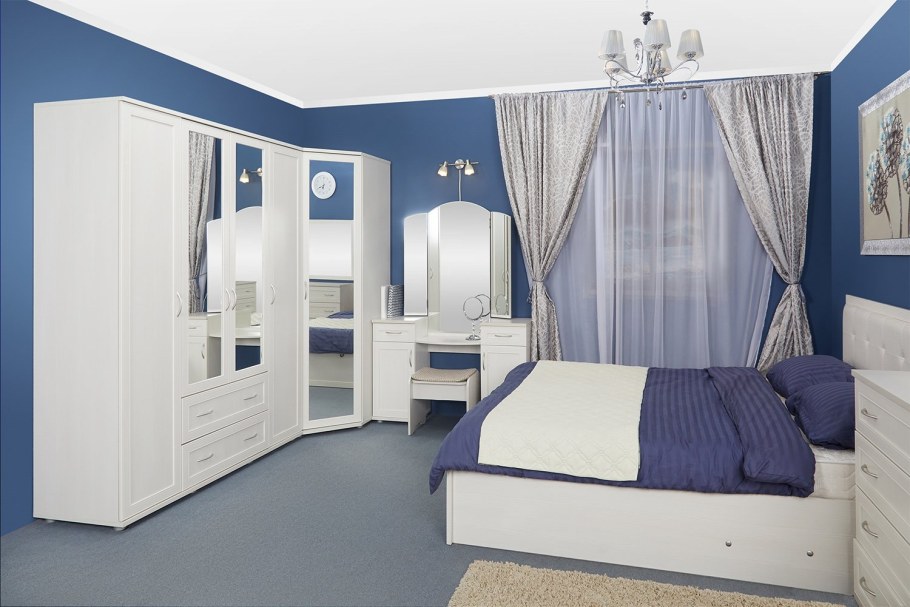 Шкафы-купе Иннес-5 Диал белый глянец