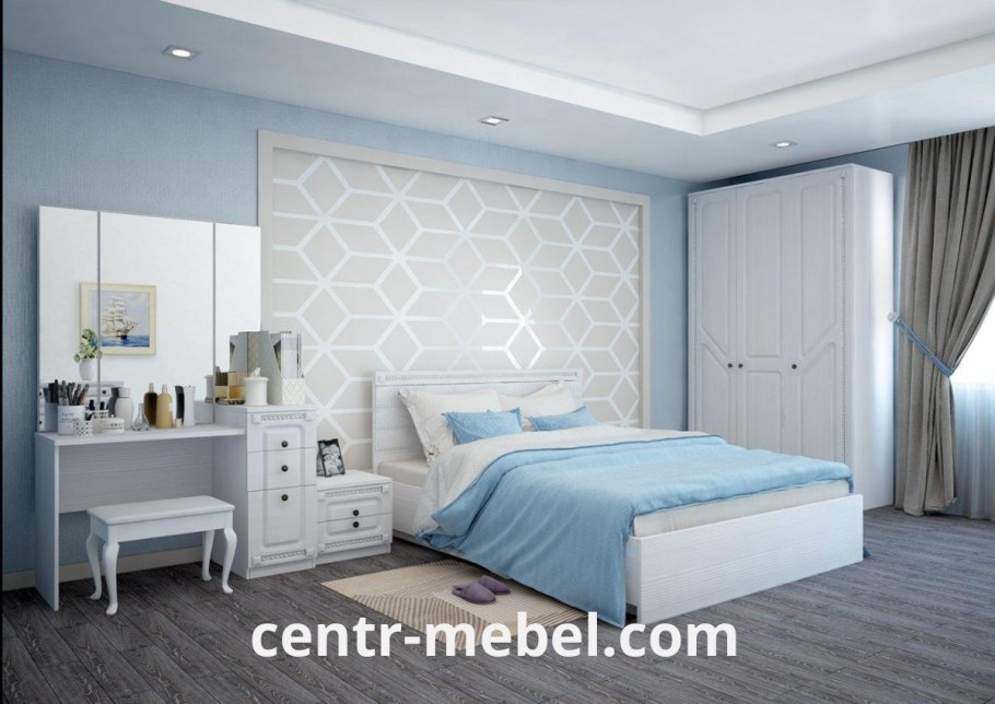 Спальня "Кэт-6" (бодега/белый глянец)