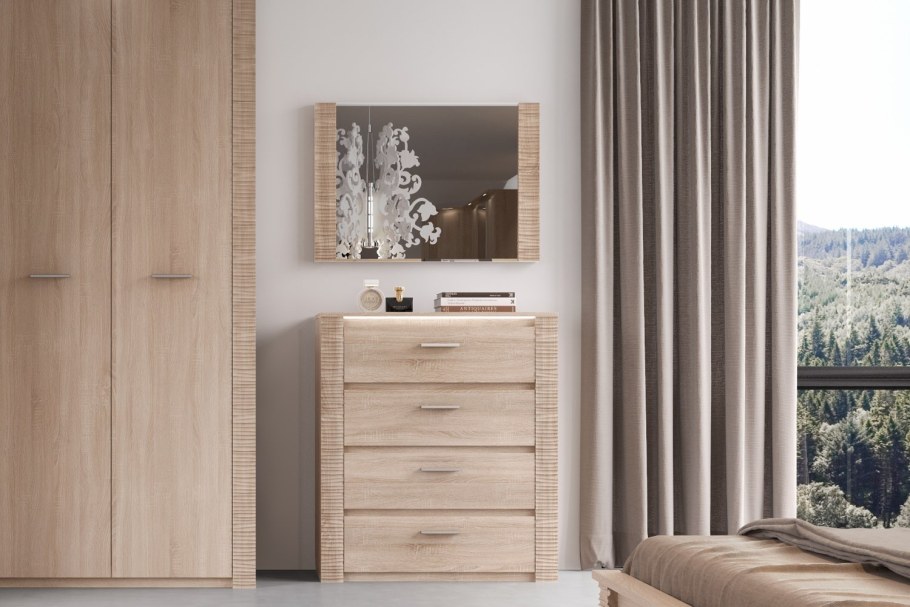 Спальня "Кэт-6" (бодега/белый глянец)