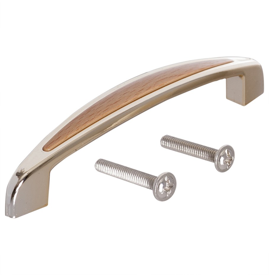 Ручка-скоба Elikor 66 128 мм пластик цвет дерево