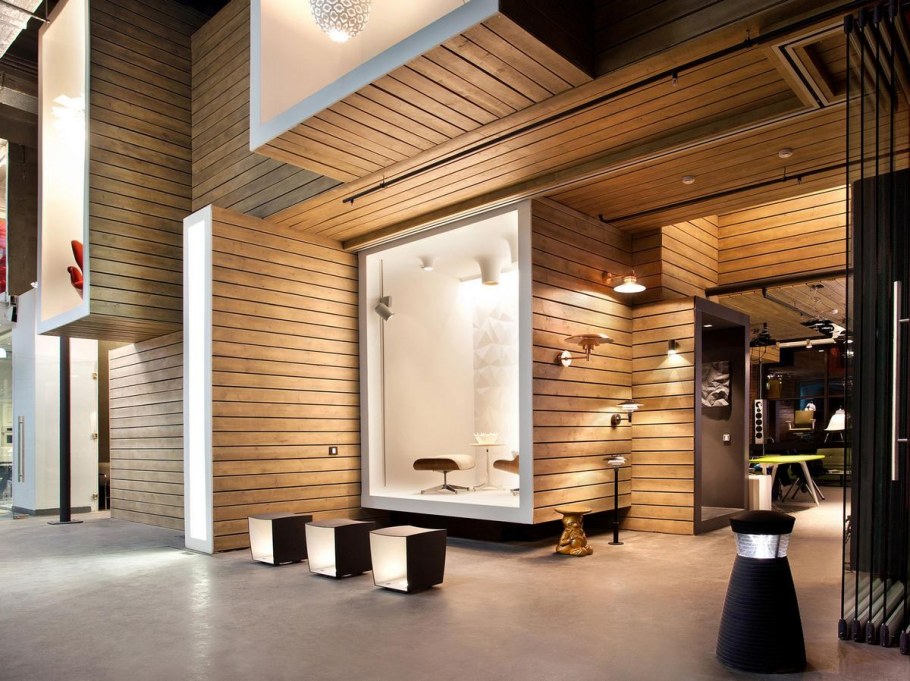 Планкен интерьер лофт