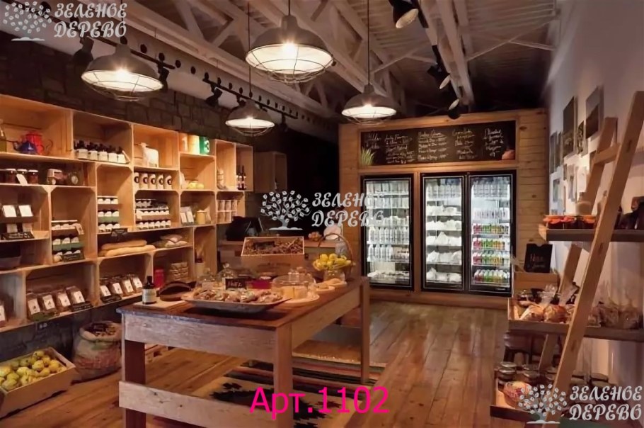 Продуктовый магазин в деревенском стиле