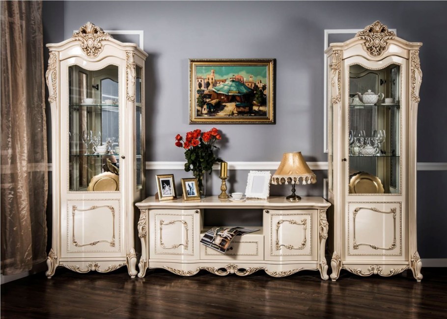 Тумба под ТВ Прованс белая