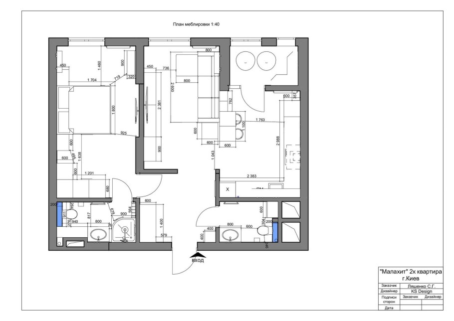 Варианты расстановки мебели