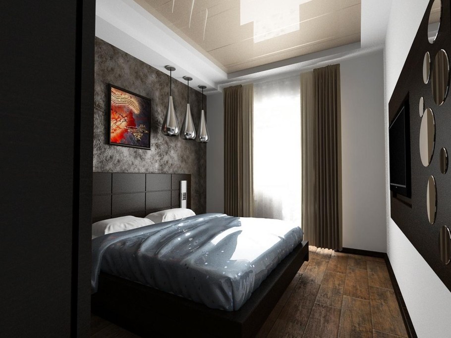 Хрущевка ремонт спальня темная