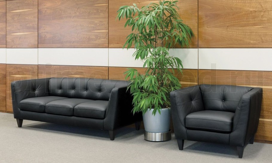 Кресло volta черная кожа