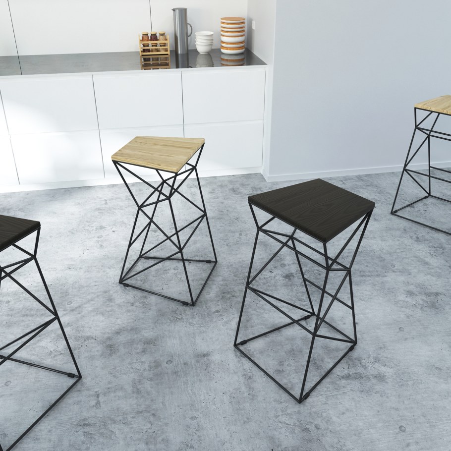 Стул из металлических прутьев