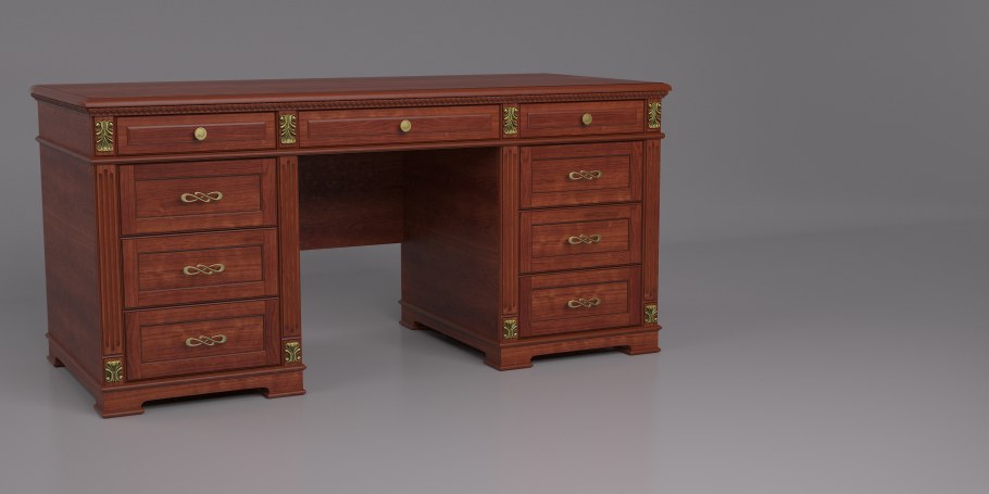 Письменный стол орех с ящиками