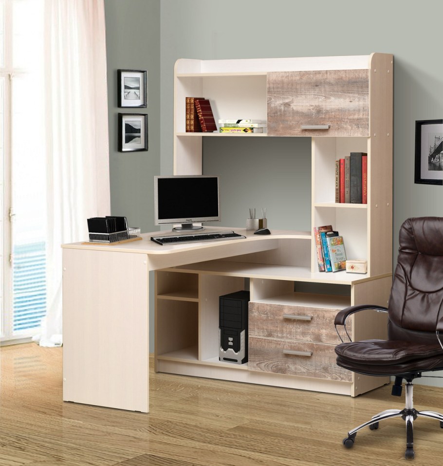 Уголок школьника ТМК (стол письменный дм, тумба, надстройка)