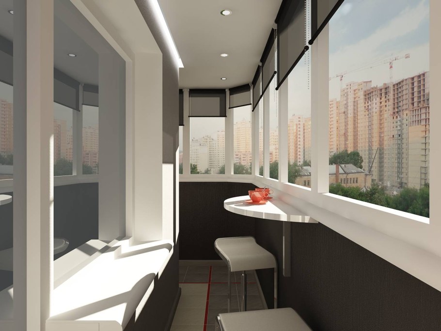 Гостиная с балконом