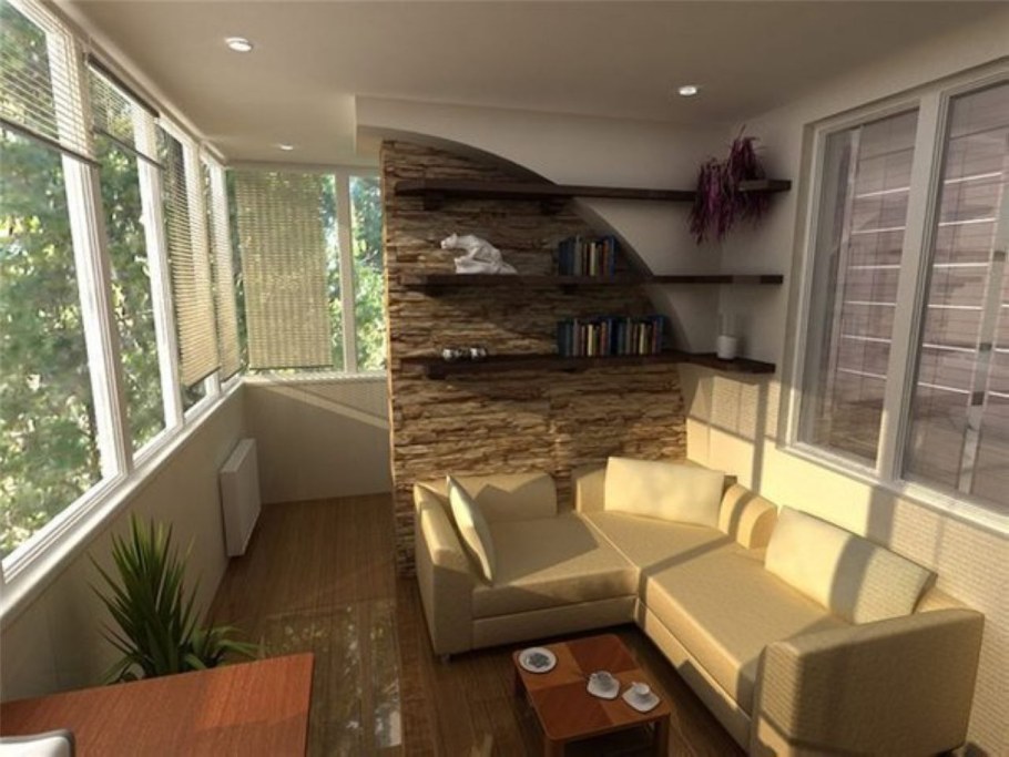 Перепланировка балкона в комнату