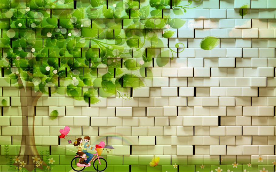 Фотообои с абстрактными цветами