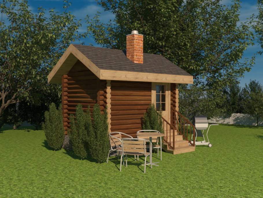 Небольшая баня для дачи