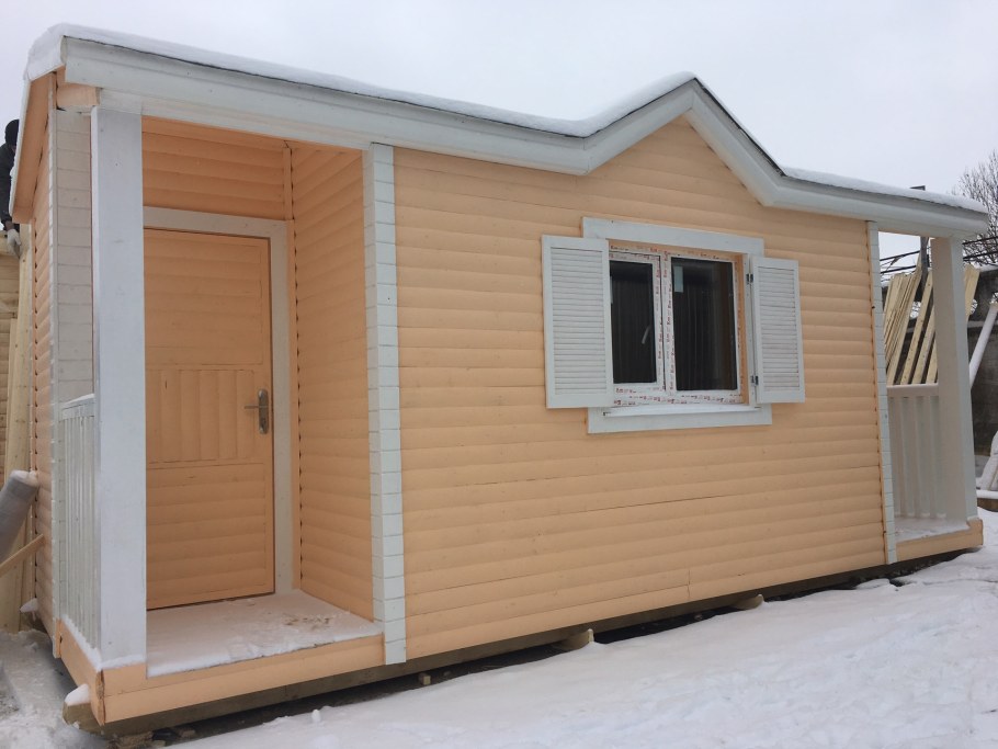 Дачная бытовка 6х2,3м с туалетом и душем