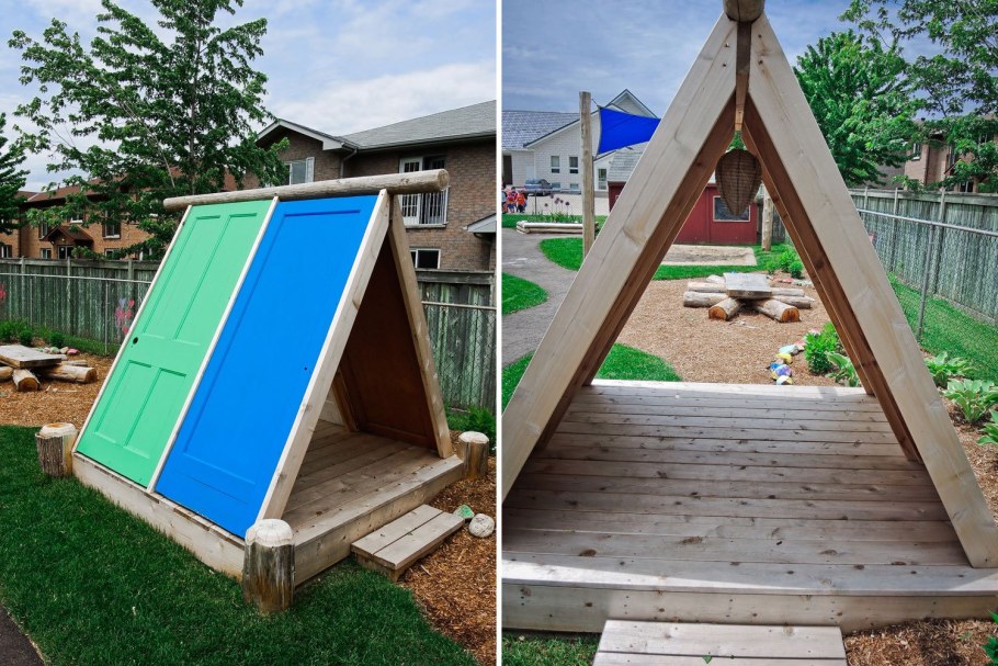 Шалаш для детей на даче