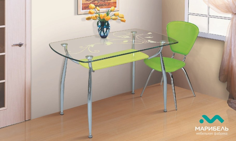 Стол обеденный (стекло) со 3с Марибель