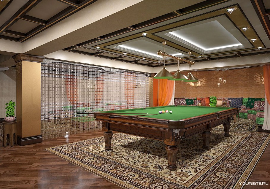 Бильярдная комната в Восточном стиле