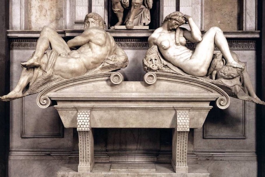 Утро вечер Микеланджело Гробница Лоренцо Медичи