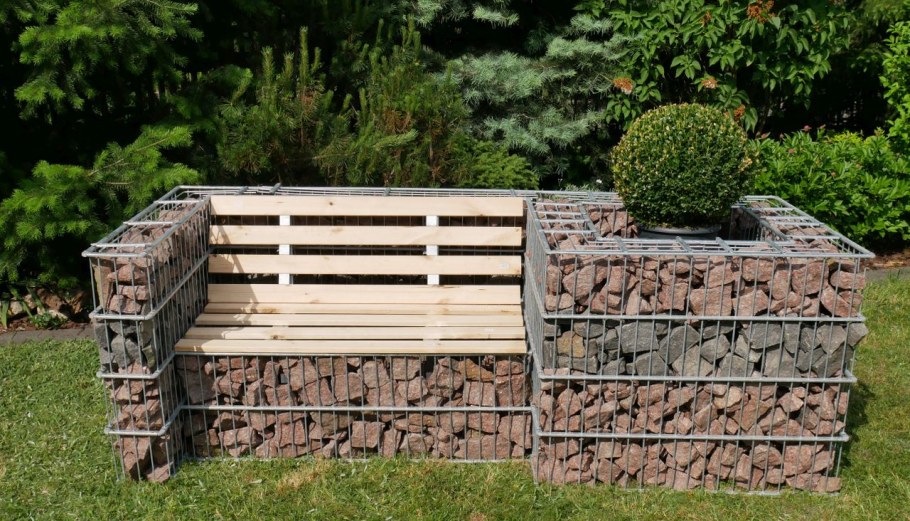 Габионы лавочки