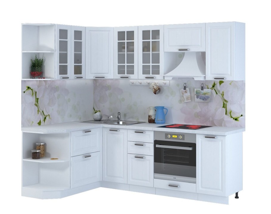 Кухня Виктория угловая белый Сандал