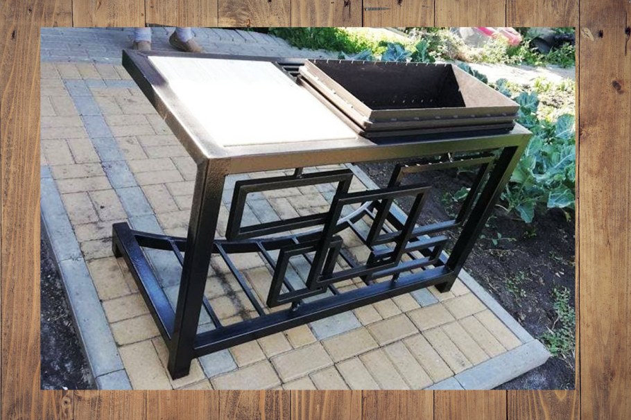 Мангальный стол лофт