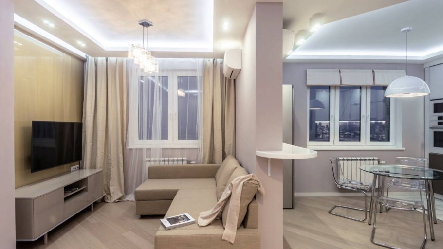 Гостиная Неоклассика 17 кв м