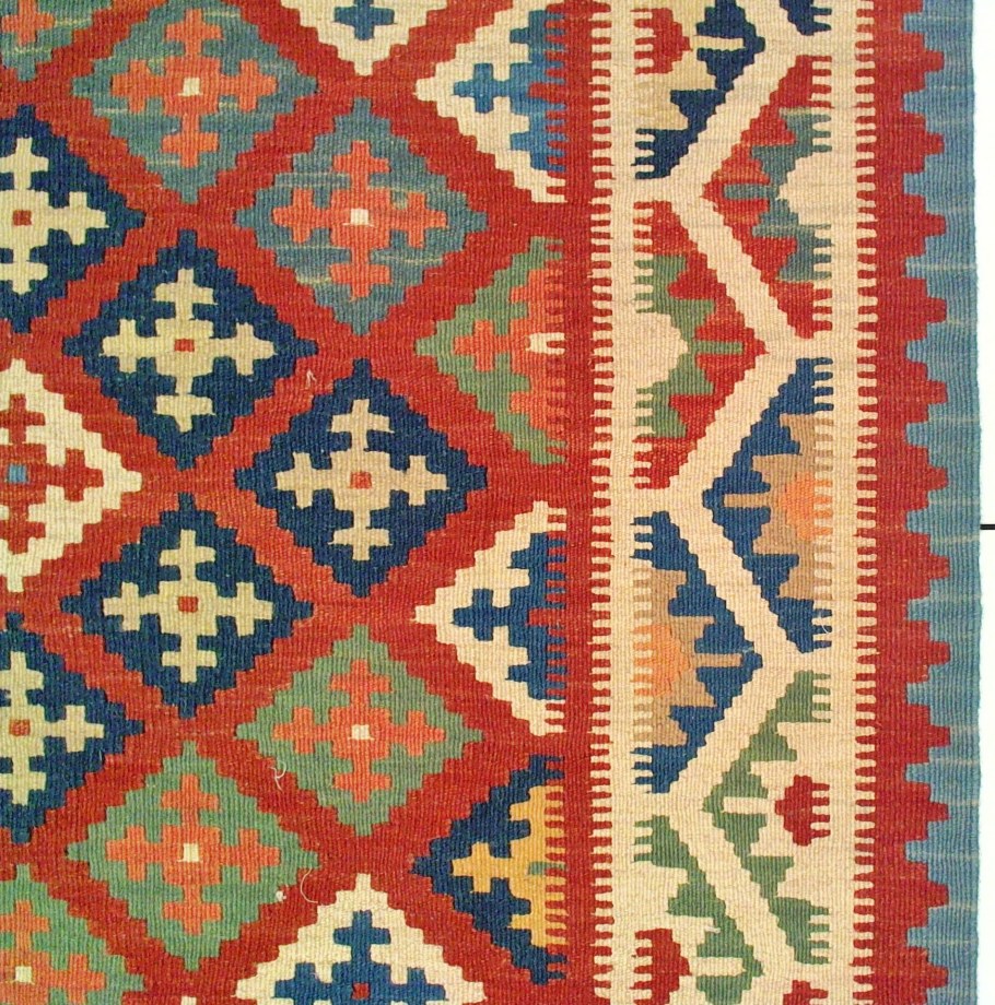 Вязаный ковер в стиле гобелен