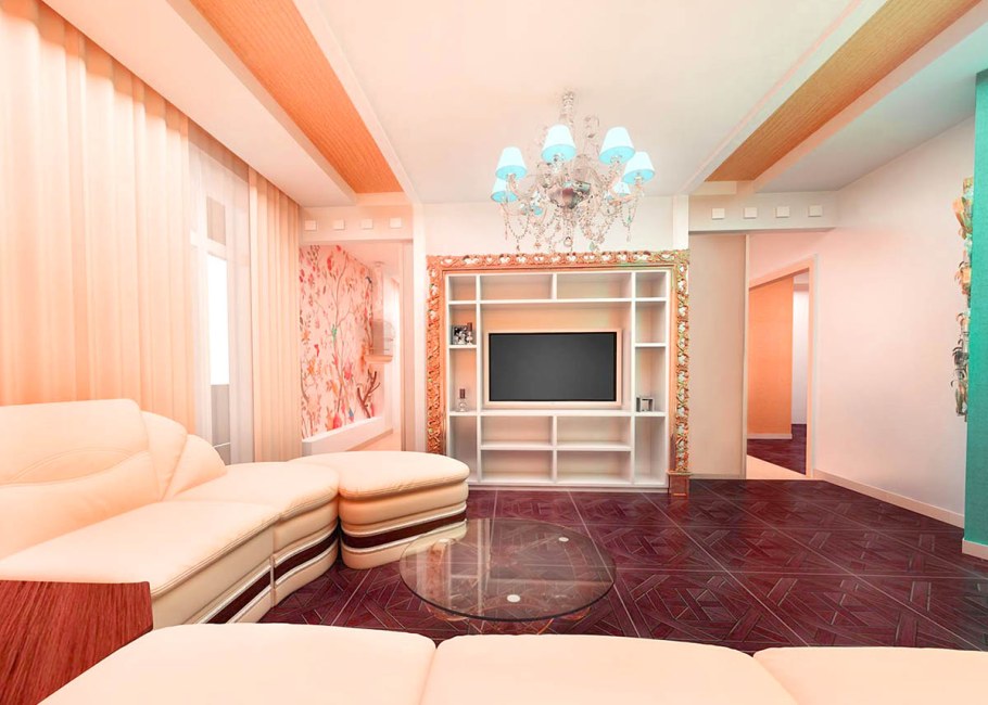 Евроремонт гостиной