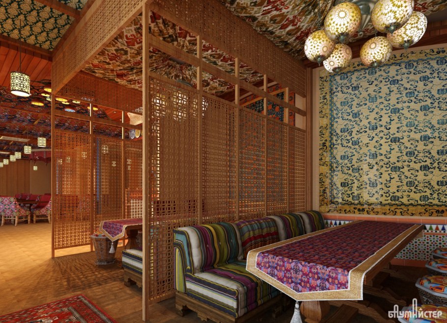 Интерьер Чайханы в Восточном стиле