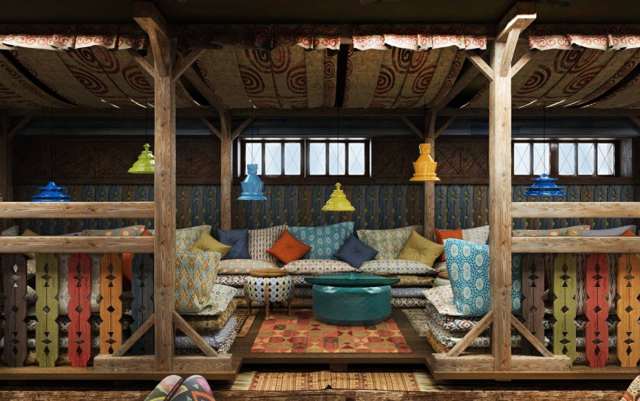 Интерьер Чайханы в Восточном стиле