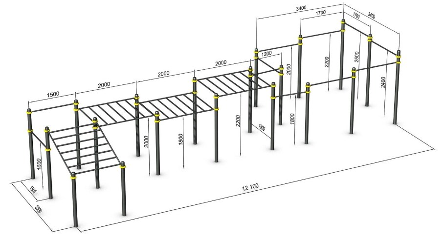 Габариты воркаут площадки