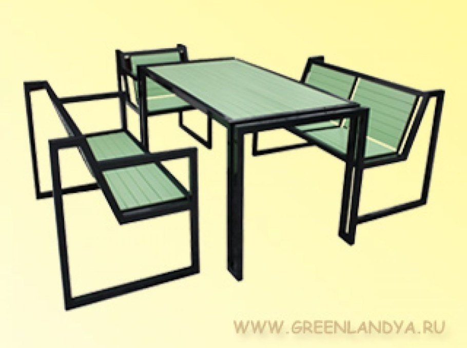 Садовая мебель металлическая из профильной трубы
