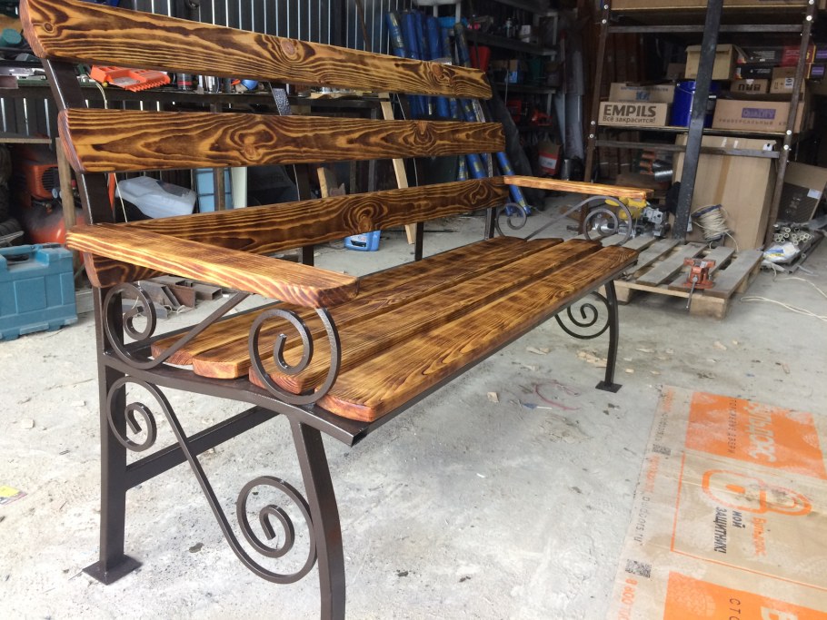 Скамейка для дачи из профильной трубы