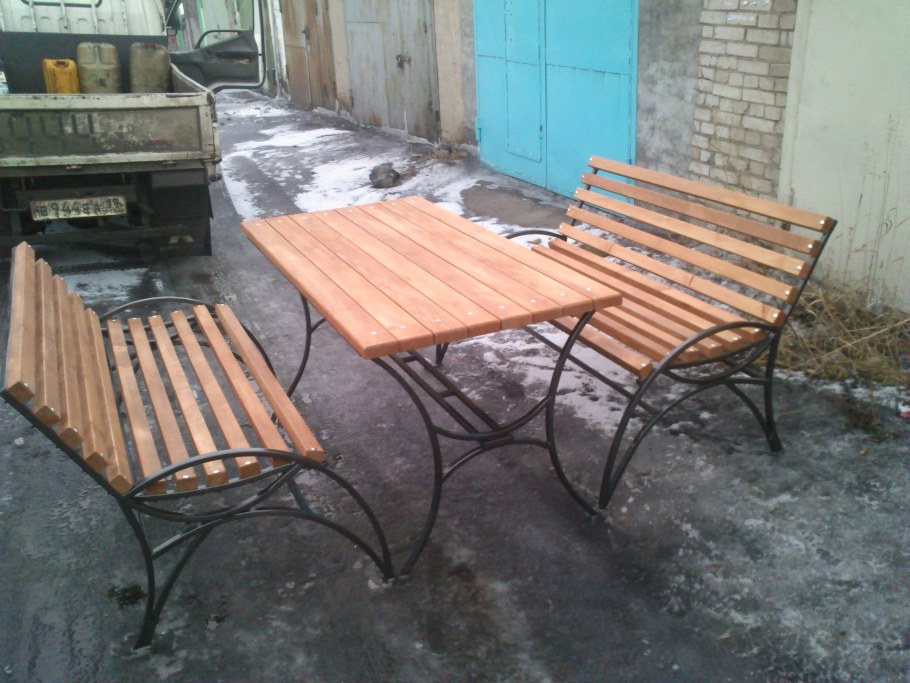 Садовая мебель из профильной трубы