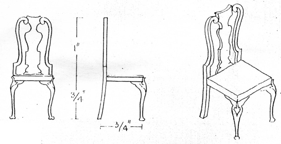 Кабриоль стул чертежи