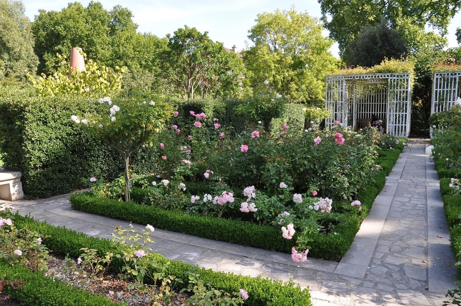 Планировка сада розарий