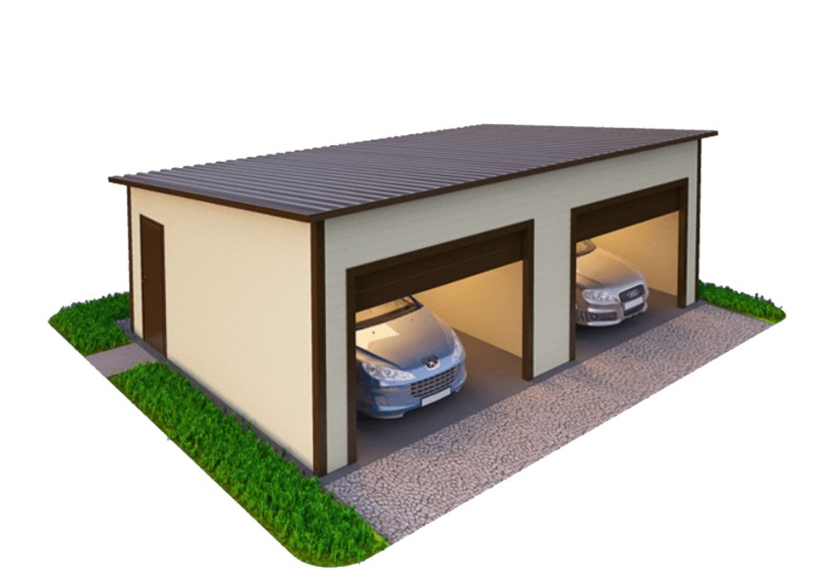 Односкатная крыша для гаража