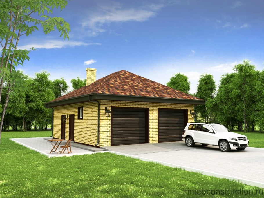 Гараж с хозблоком