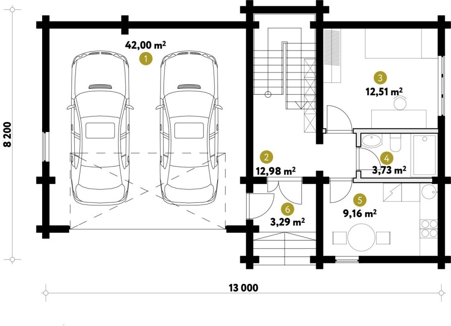 Гараж с навесом для машины