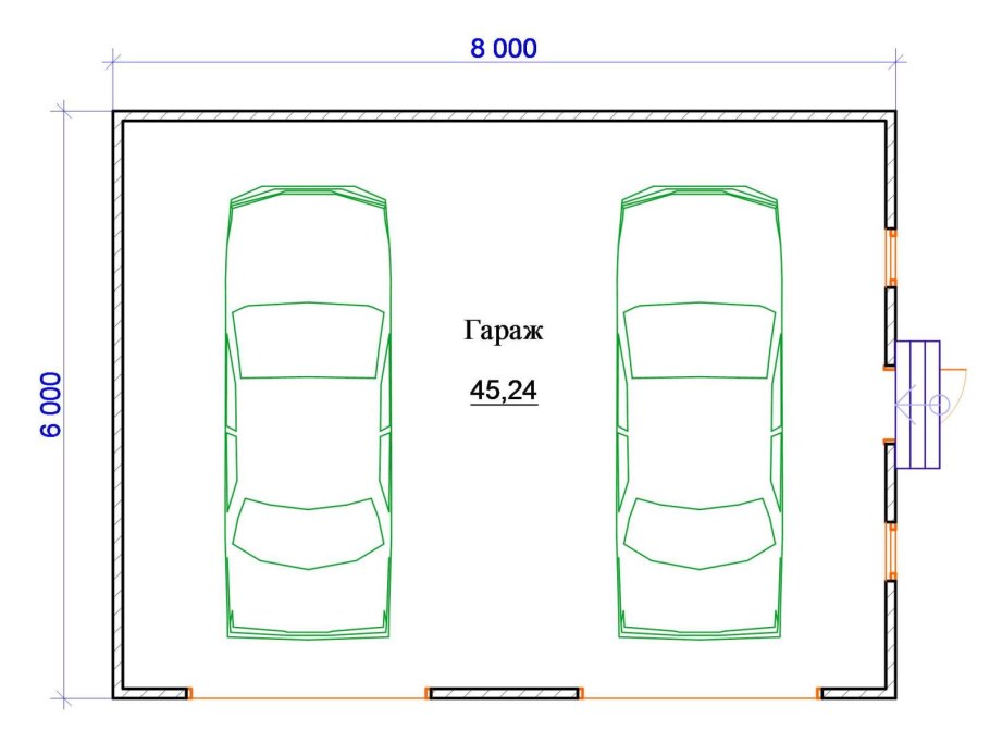 Гараж 5на7 две машины