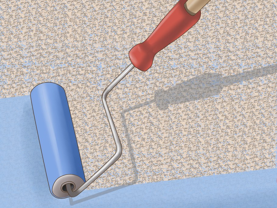 Фиолетовая краска для стен валик