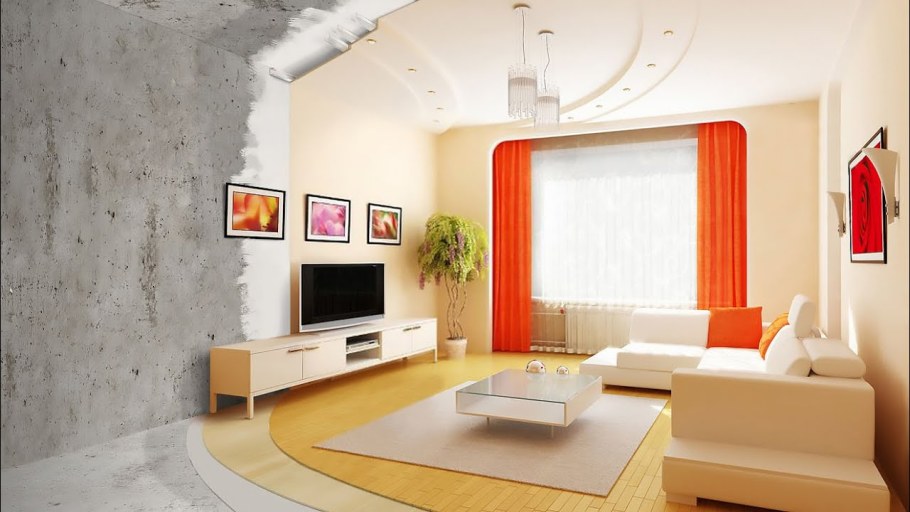 Ремонт под ключ гостиной в квартире